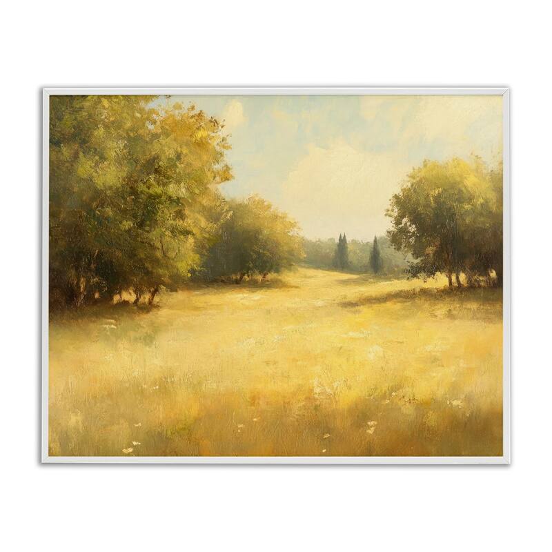 Stupell Calming Countryside Nature Framed Giclee Art Design By Petal Prints Design - 14 x 11 - White