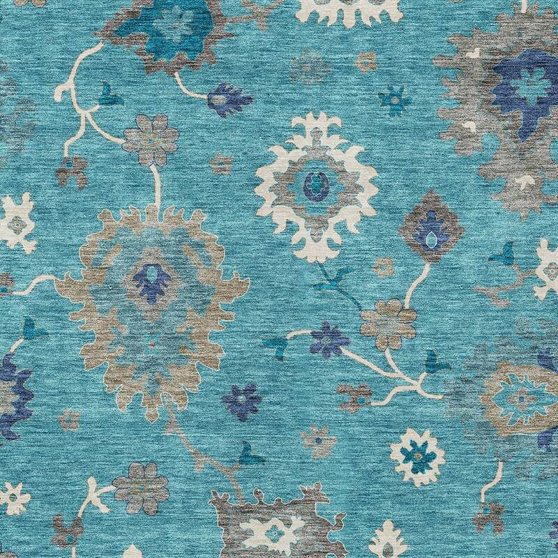 HomeRoots Floral Traditional Rectangle Outdoor Rug