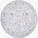 preview thumbnail 19 of 24, Livabliss Traditional Hassler Medallion Area Rug Grey/Blue - Round - 5' 3" x 5' 3"
