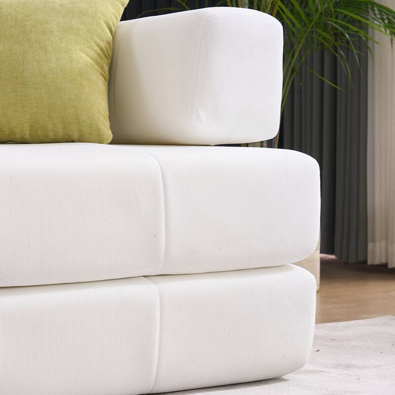 Versatile Convertible Sofa Bed with Plush Pillows for Any Living Space