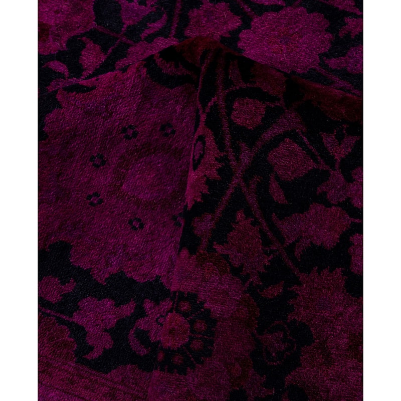 Overdyed One-of-a-Kind Hand-Knotted Area Rug - Pink - 6' 2" x 13' 9"