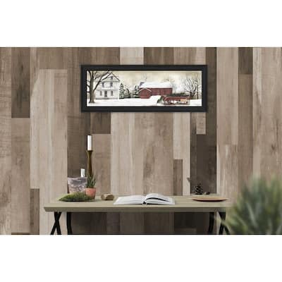TrendyDecor4U Contemporary "Christmas Trees for Sale" Framed Print Wall Art by Billy Jacobs - Multi-Color