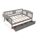 preview thumbnail 9 of 25, Full size Daybed Wood Slat Support with Two Drawers and Rails in Three Sides