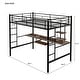 preview thumbnail 3 of 7, Full Metal Loft Bed with Desk and Shelf