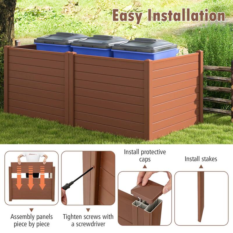 Costway 2/4 Pack 48" x 37.5" Air Conditioner Fence Screen Panel Kit