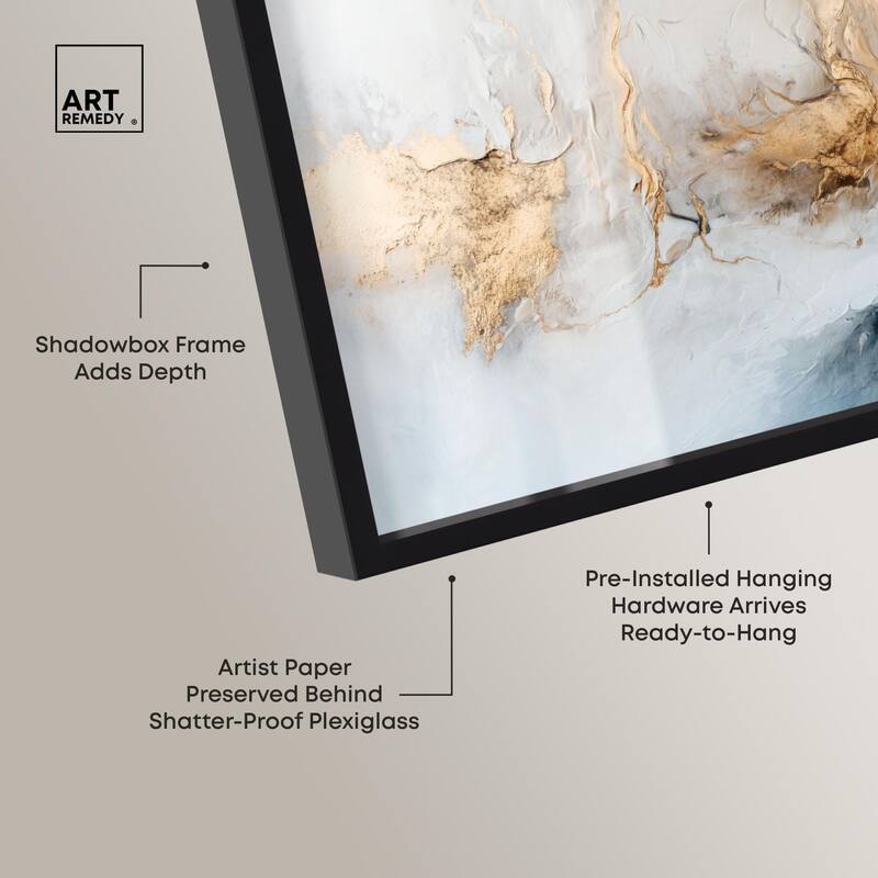 Canvas of Golden Shades Shadowbox by Art Remedy
