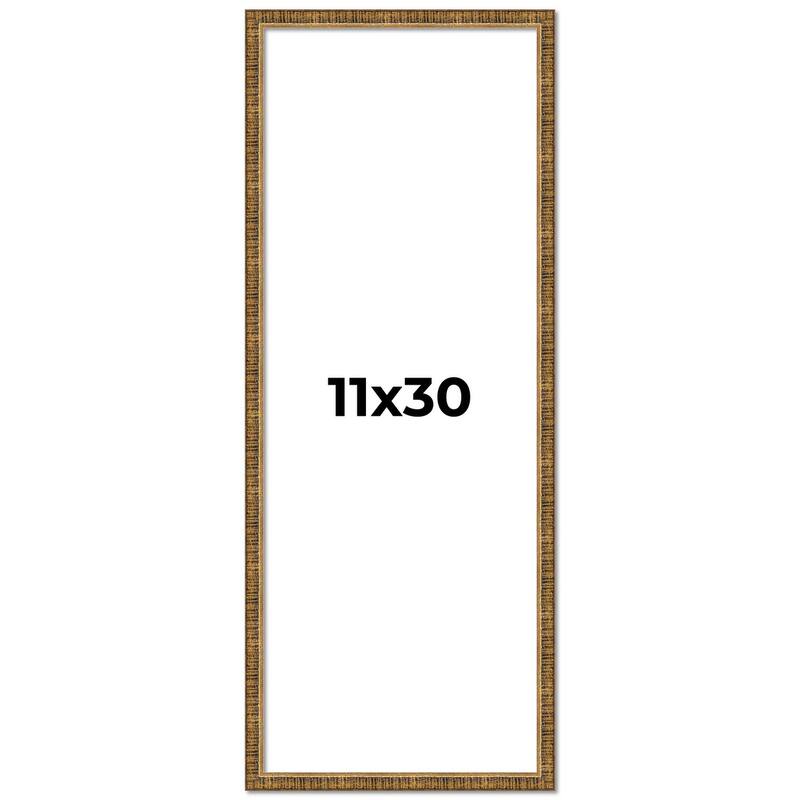 11x30 Frame Gold Kingsley Distressed Solid Wood Picture Frame Width