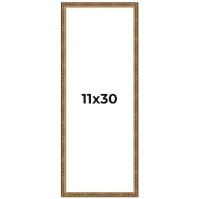 11x30 Frame Gold Kingsley Distressed Solid Wood Picture Frame Width