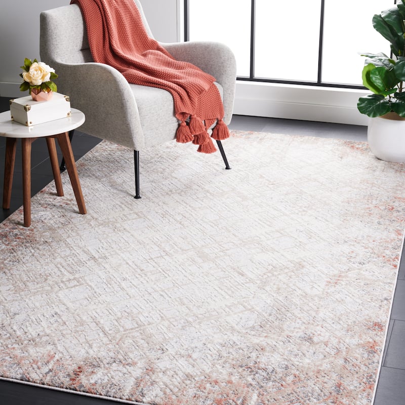 SAFAVIEH Vogue Vedrana Modern Abstract Rug - 5'3" x 7'6" - Rust/Grey