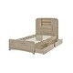 preview thumbnail 11 of 28, Twin Size Platform Bed Frame with LED Headboard, 2 Drawers, and 6 Storage Shelves, Solid & Silent Construction, Oak Finish