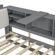 preview thumbnail 15 of 16, Twin Size Wood Platform Bed with Trundle, Shelves and Storage Headboard, White