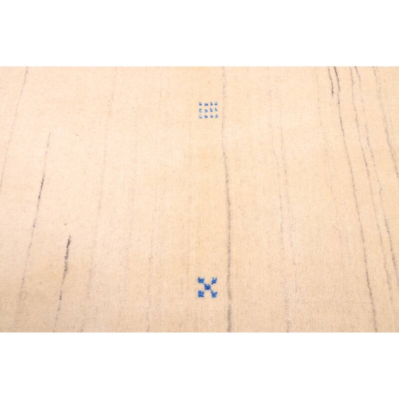 ECARPETGALLERY Hand Loomed Kashkuli Gabbeh Cream Wool Rug - 2'6 x 8'0