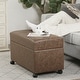 preview thumbnail 43 of 49, Adeco Faux Leather Storage Ottoman for Living Room