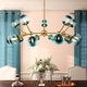 preview thumbnail 14 of 12, 15-Light Modern Large Sputnik Glass Chandelier Cluster Blue Glass Bubble Pendant Light for Dining Room - 40.2 in. W x 13.8 in. H