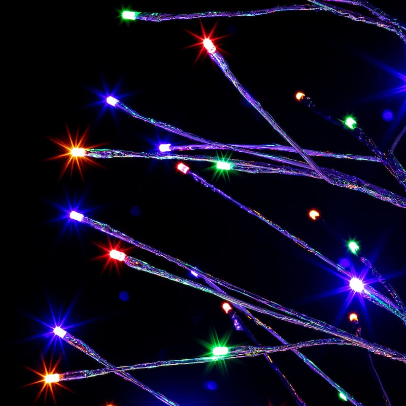 Alpine Corporation 60"H Indoor/Outdoor Artificial Christmas Tree with LED Lights