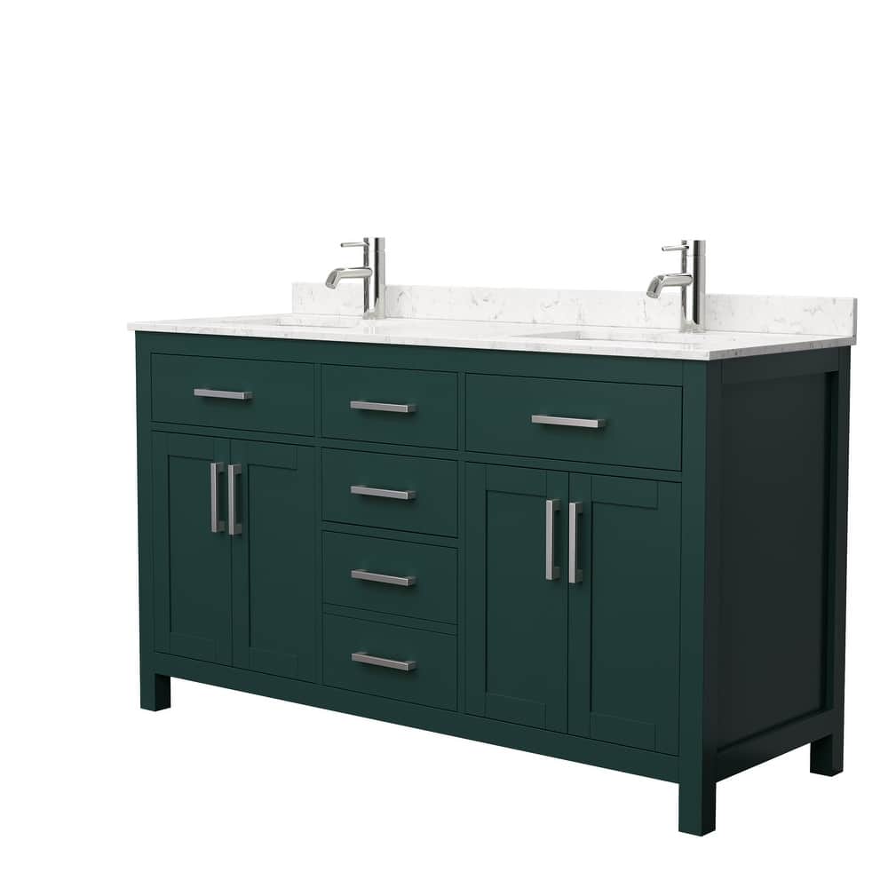 Beckett 60 Inch Double Vanity, Cultured Marble Top