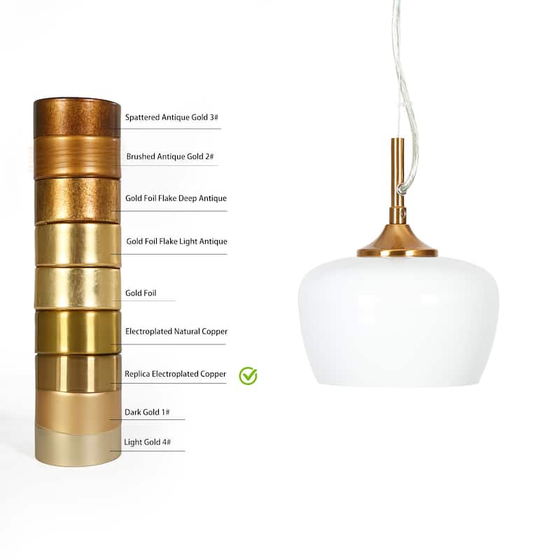 Modern Farmhouse Black Gold 1-Light Pendant Light Dome Island Lights for Dining Room