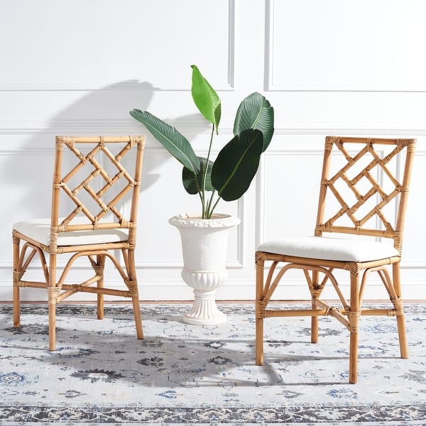 slide 2 of 9, SAFAVIEH Bhumi Accent Chair with Cushion Set of 2 (Fully Assembled) - 19Wx21Dx36H