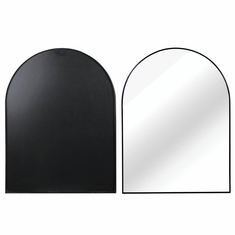30x40 Inch Metal Framed Arched Bathroom Mirror for Wall