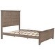 preview thumbnail 6 of 7, Wooden Platform Full Size Bed with Panel Design Headboard and Footboard