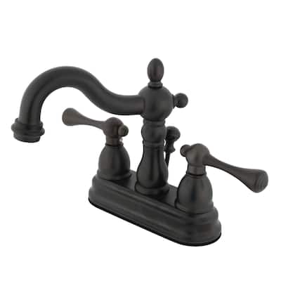 Kingston Brass Heritage Centerset Bathroom Faucet with Brass Pop-Up