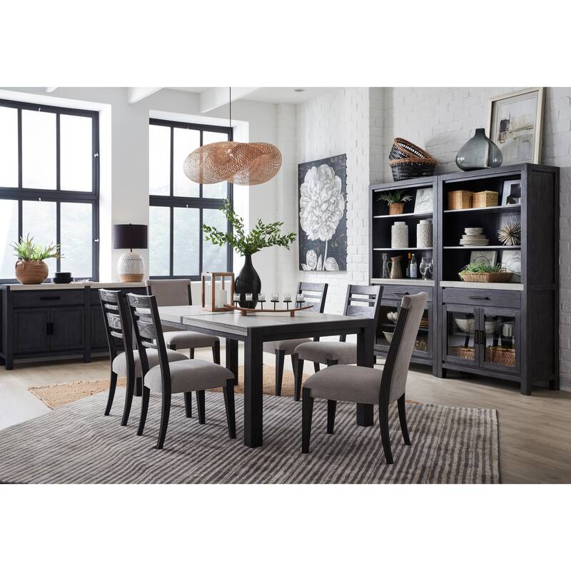Magnussen Home Plum Creek Ravenwood Black Rectangular Dining Table - 40''W x 80''D x 30''H