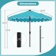 preview thumbnail 16 of 38, 9.3 FT Outdoor Patio Polyester Umbrella with Solar LED Lights and Tilt Crank Metal Frame for Garden Deck