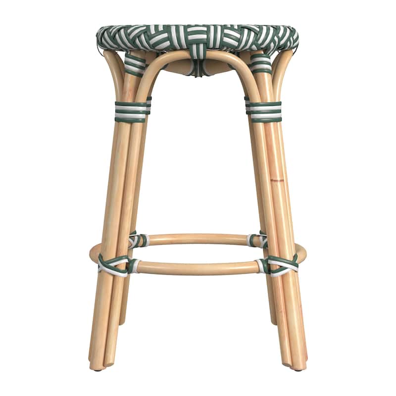 Tobias 24" Rattan Round Counter Stool