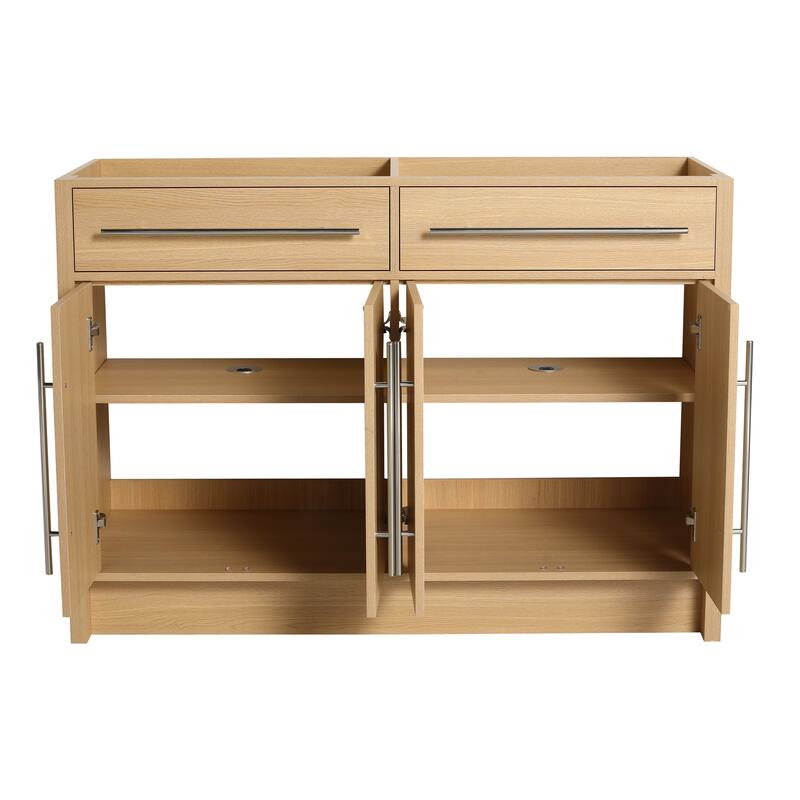 GDFStudio - Ravello Modern Freestanding Bathroom Vanity Cabinet with 4-Soft Closing Doors, Sink NOT INCLUDED - 48"