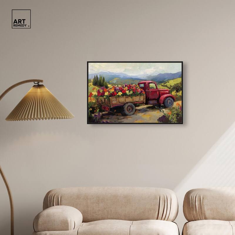 Flowers in Transit I Canvas by Art Remedy