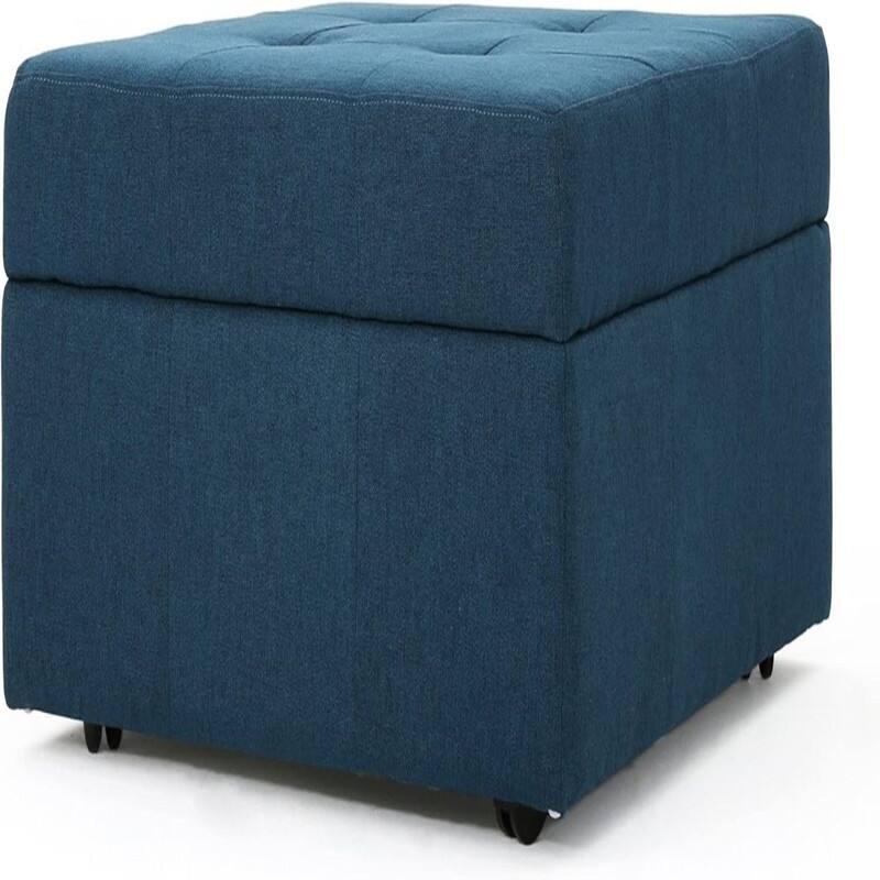 Storage Ottoman Navy Blue