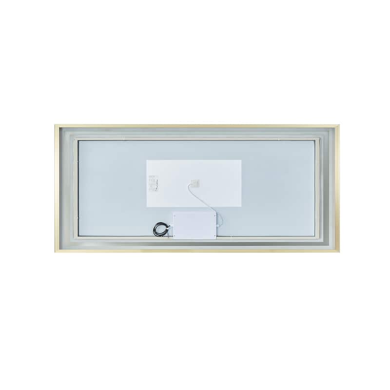 72" Rectangular LED Lighted Accent Bathroom/Vanity Wall Mirror - 72
