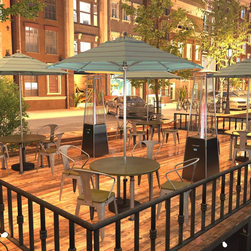 California Umbrella 75' Venture Series Patio Umbrella, Silver Aluminum Pole Fiberglass Ribs Push Lift Sunbrella - Dolce Oasis