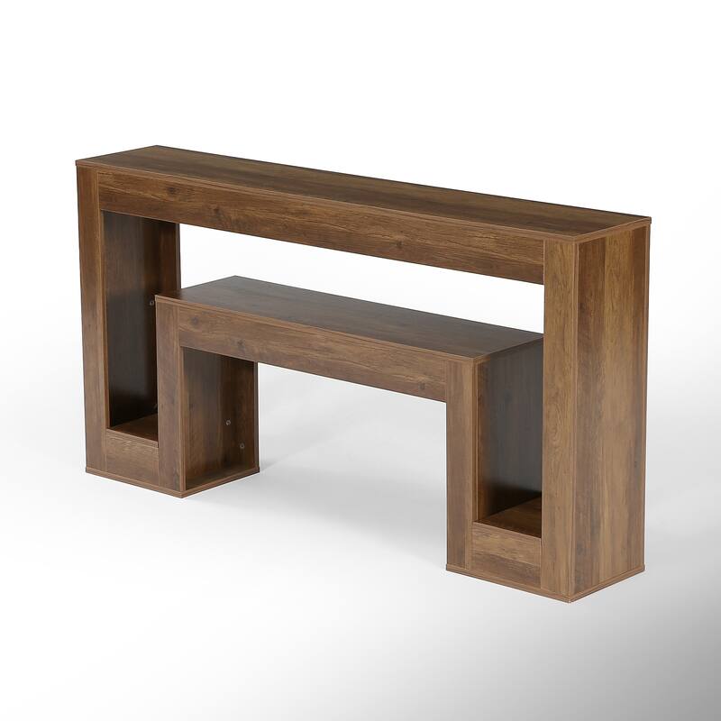 63"Console Table For Entryway，2-Tier Entryway Console Table