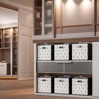 11 Inch 6 Pack Foldable Fabric Storage Cubes with Handle - Bed Bath ...