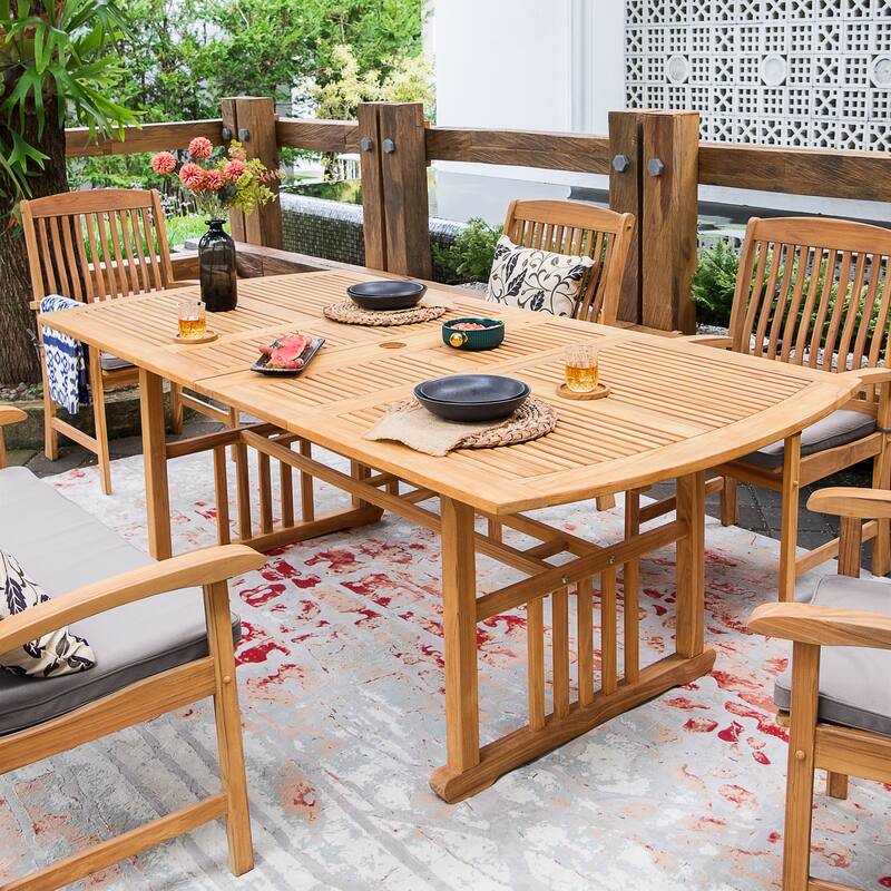 Cambridge Casual Leon 6-Piece Teak Patio Extendable Dining Set