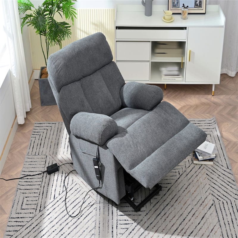 Power Lift Recliner Chair for Elderly, Electric Fabric Recliner Chair