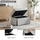 preview thumbnail 120 of 152, Rectangle Chenille Upholstered Storage Ottoman