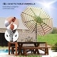 preview thumbnail 5 of 25, Outsunny 8.6FT Patio Umbrella, UPF 30+ Outdoor Market Umbrella, 2-Tier Vented Patio Table Umbrella with Crank 8 Ribs