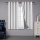 preview thumbnail 71 of 95, Deconovo Faux Linen Total Blackout with Coating Curtains (2 Panel) 52W x 45L - Light Grey