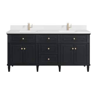 James Martin Vanities 424-V72-1WZ Lorelai 72" Double Basin Wood Vanity