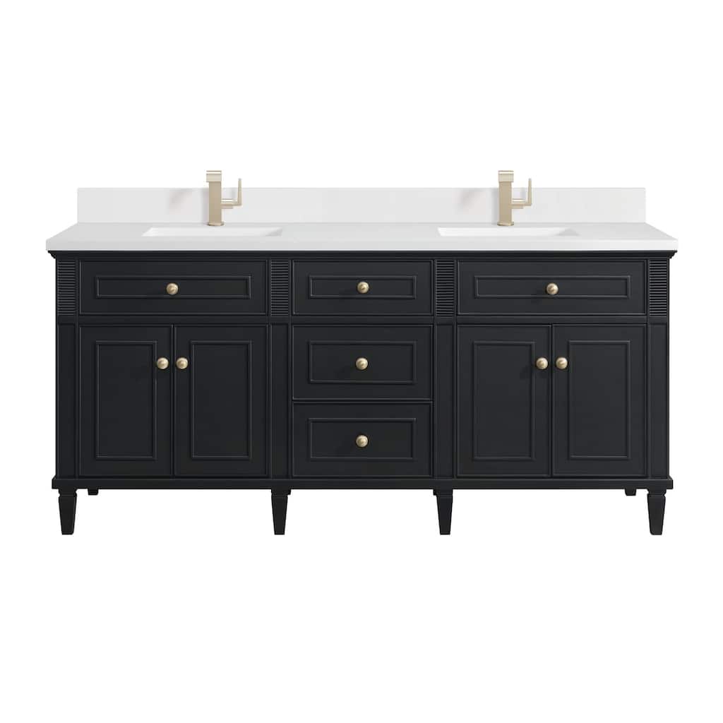 James Martin Vanities 424-V72-1WZ Lorelai 72" Double Basin Wood Vanity