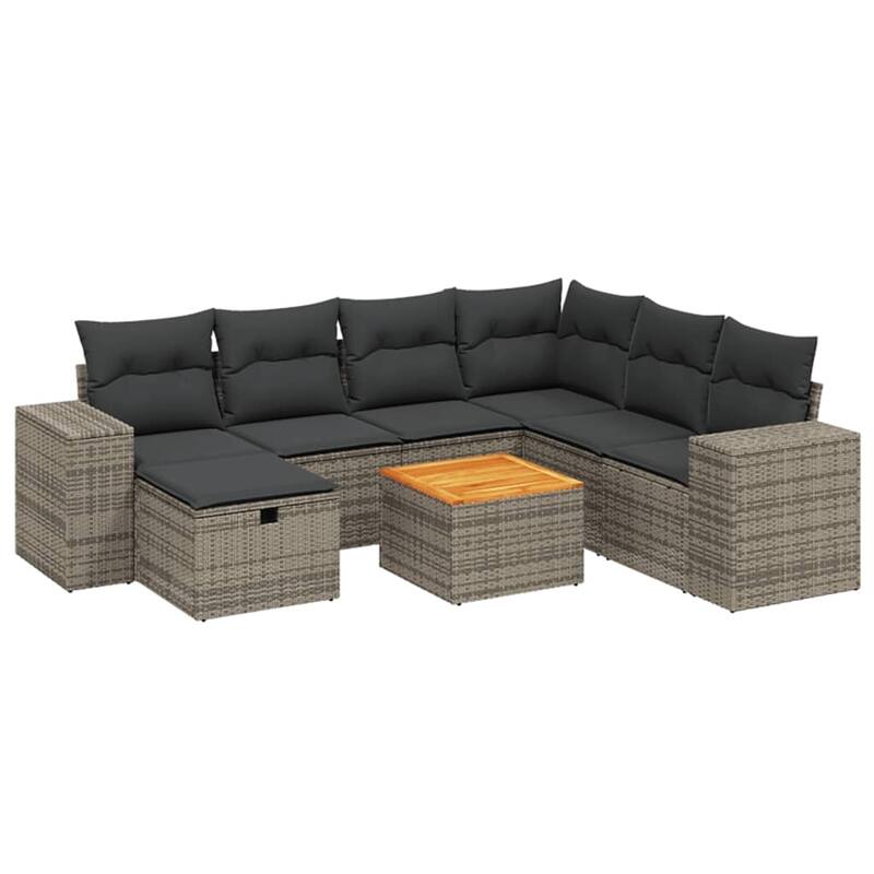 8-Piece Patio Sofa Set with Cushions