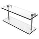 preview thumbnail 17 of 17, Allied Brass 16 Inch Two Tiered Glass Shelf Matte Gray