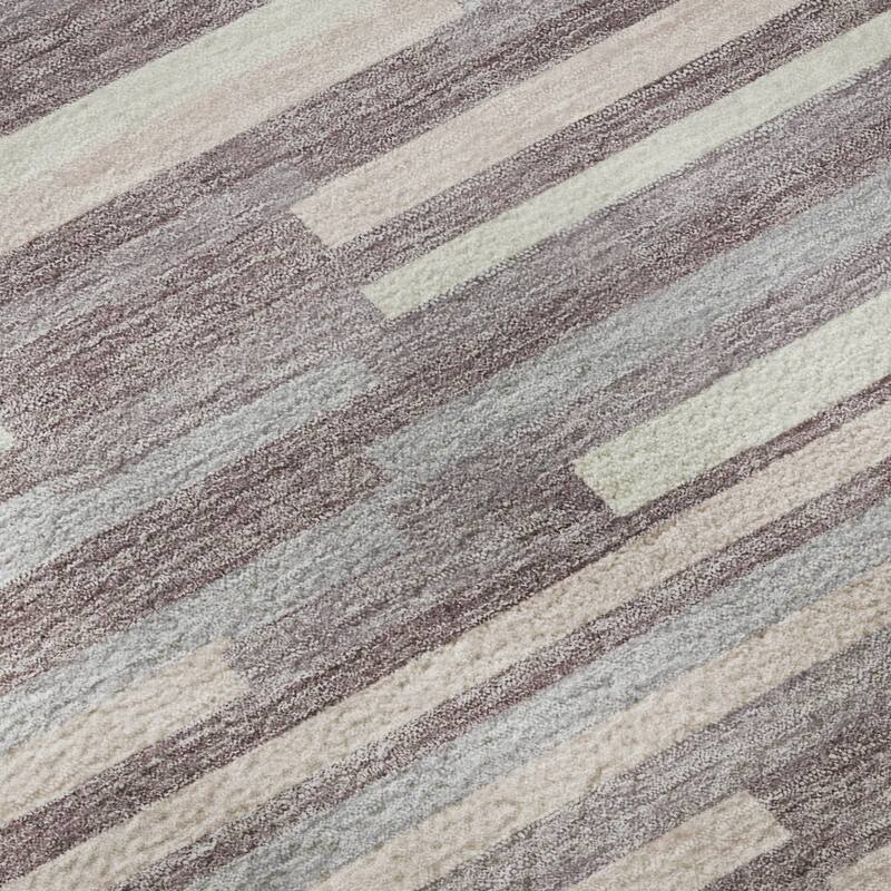 Premium Washable Super Soft Geo Stripes Mayfield Rug
