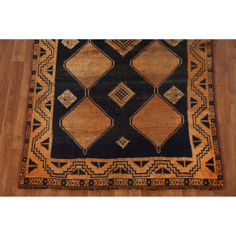 Geometric Lori Persian Antique Area Rug Handmade Wool Carpet - 4'3"x 7'0"