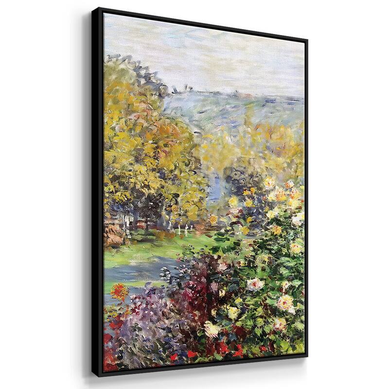 The Corner of the Garden at Montgeron, 1876 - Multi Piece Framed Canvas