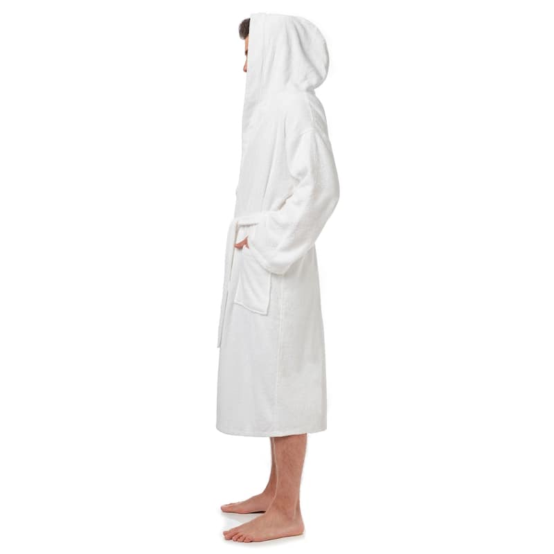 Men's Turkish Cotton Hooded Bathrobe