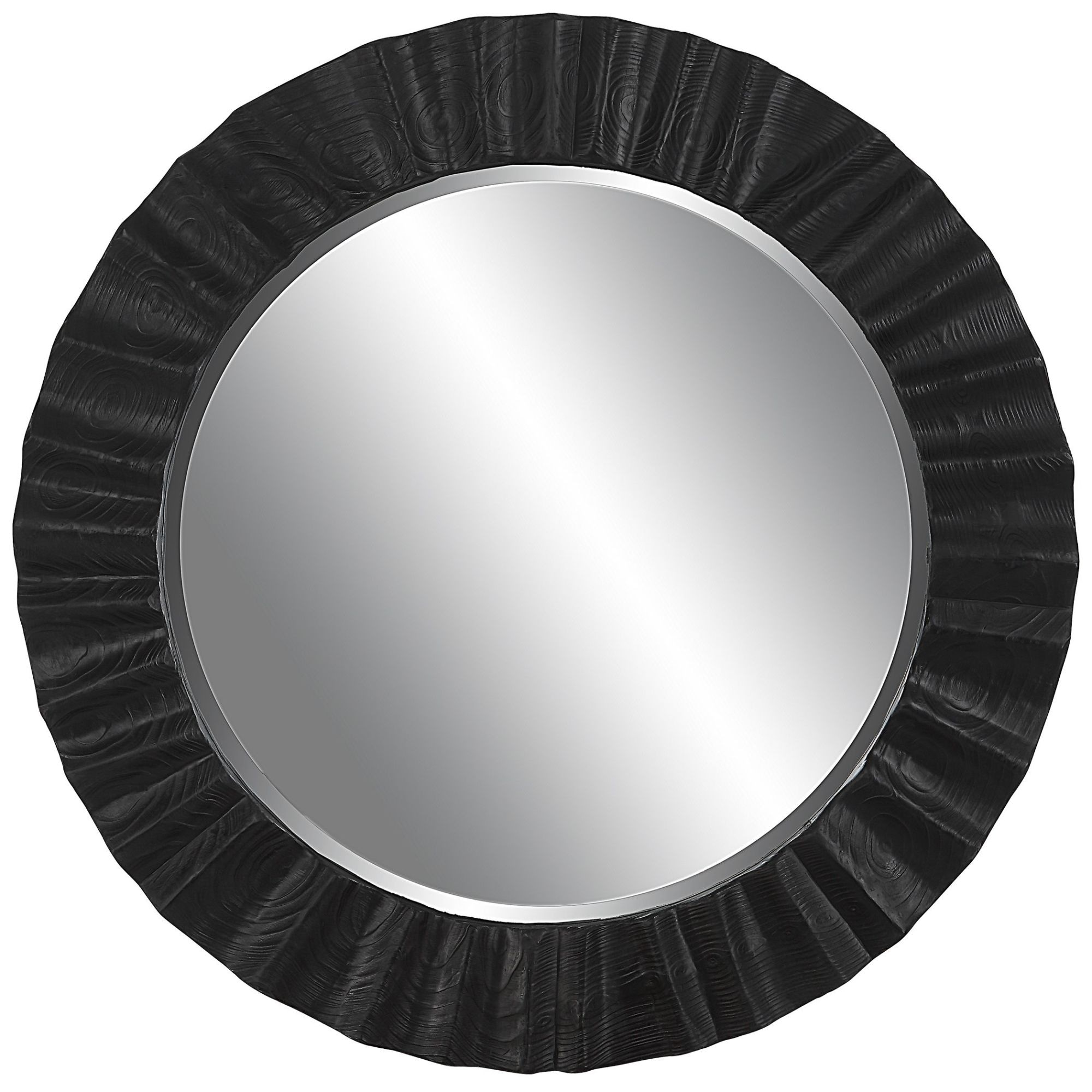 Uttermost 09798 Caribou 41" Diameter Circular Framed Accent Mirror