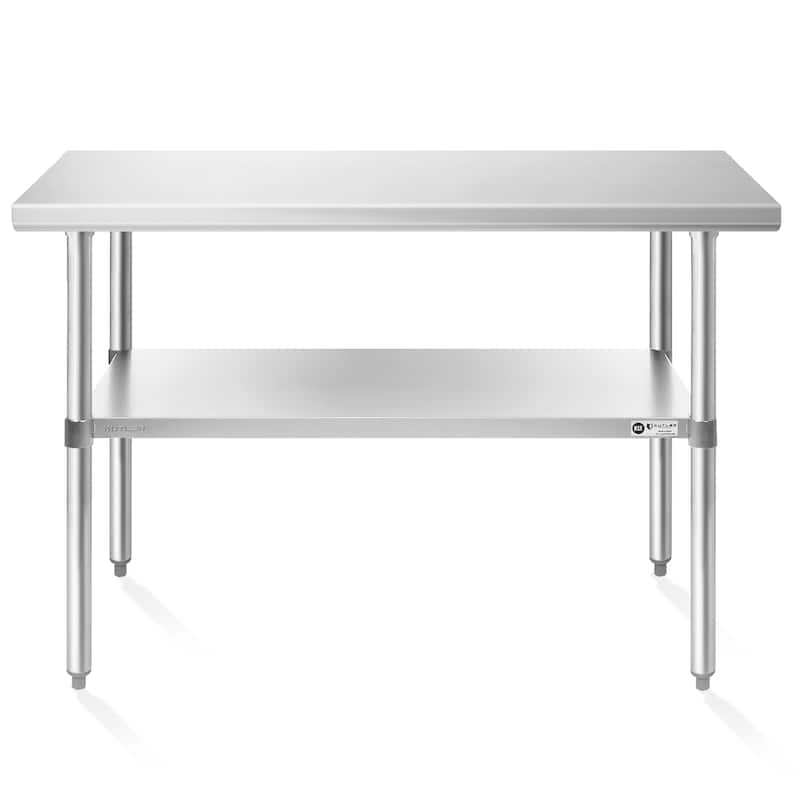 24 x 48 NSF Commercial Stainless Steel Table for Kitchen Prep and Work - 24" x 48"